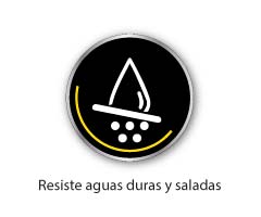 Resiste aguas duras y saladas
