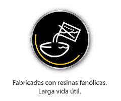 Fabricado con Resina Fenólica